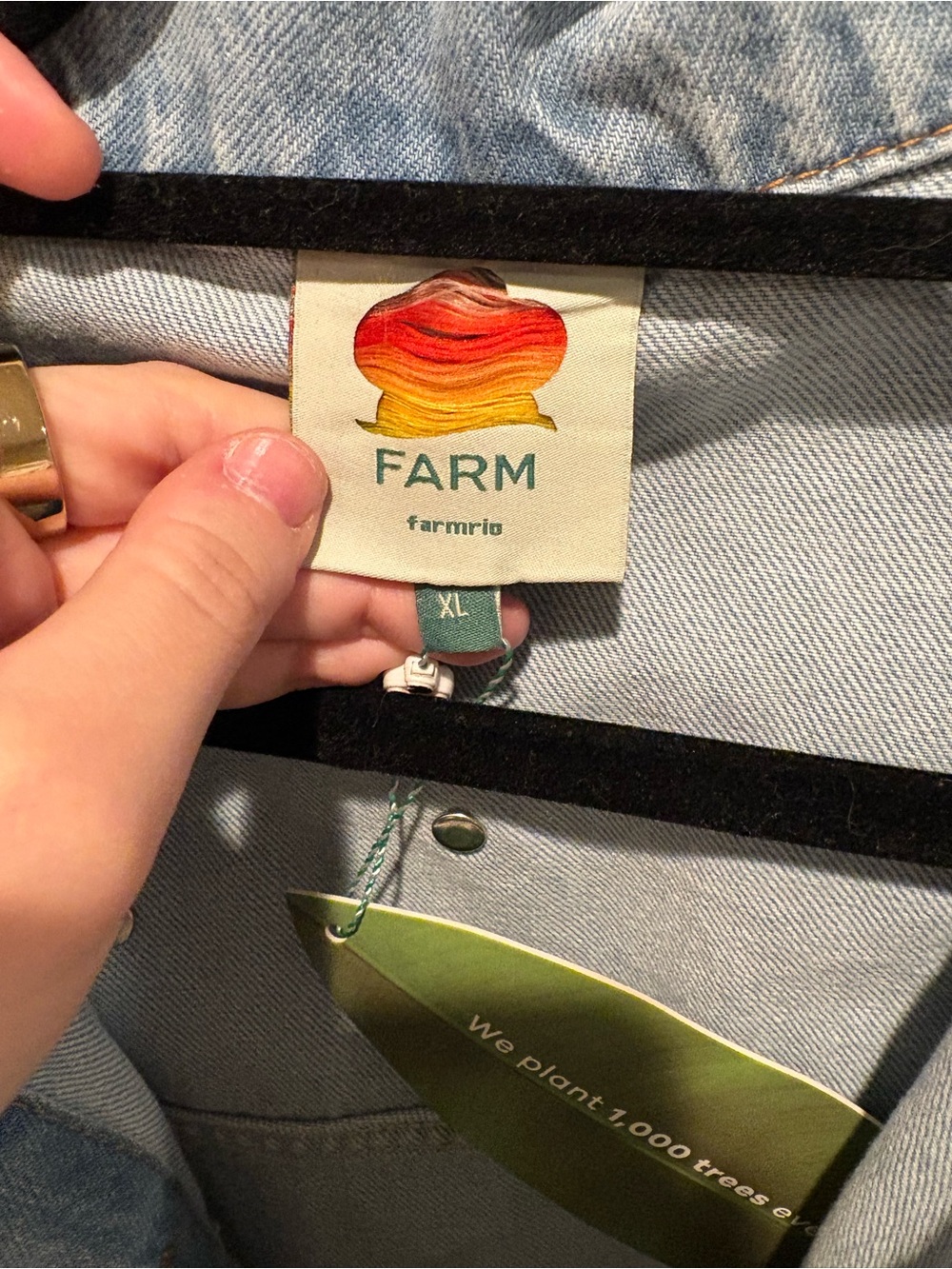FARM Rio Bows Embroidery Denim Jacket - Picture 3 of 13